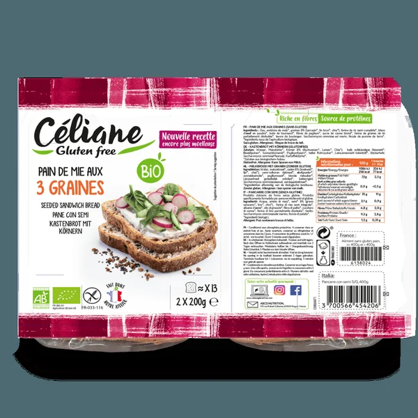 Pain de Mie Graines Sans Gluten