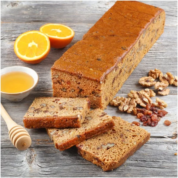 Pain d'épices noix orange raisin