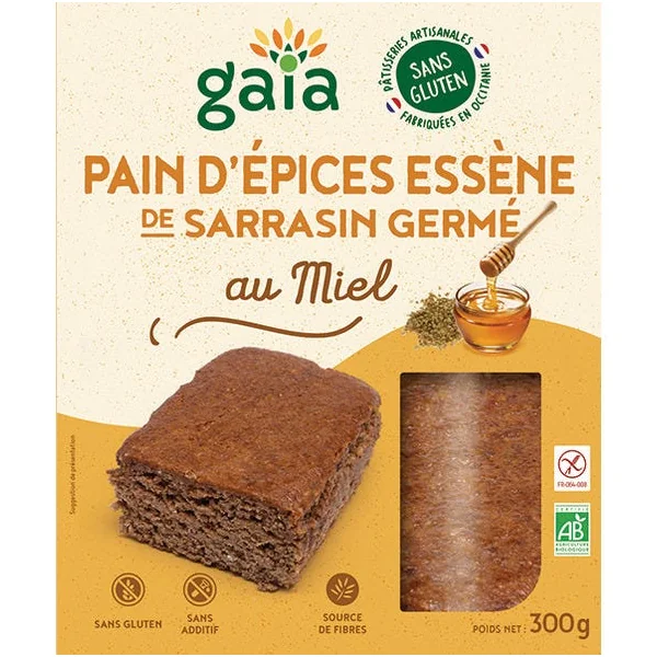 Pain épices sarrasin germé au miel 300g
