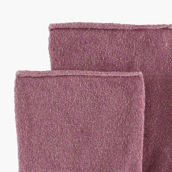 PAIRE DE CHAUSSETTES A PAILLETTES ROSE