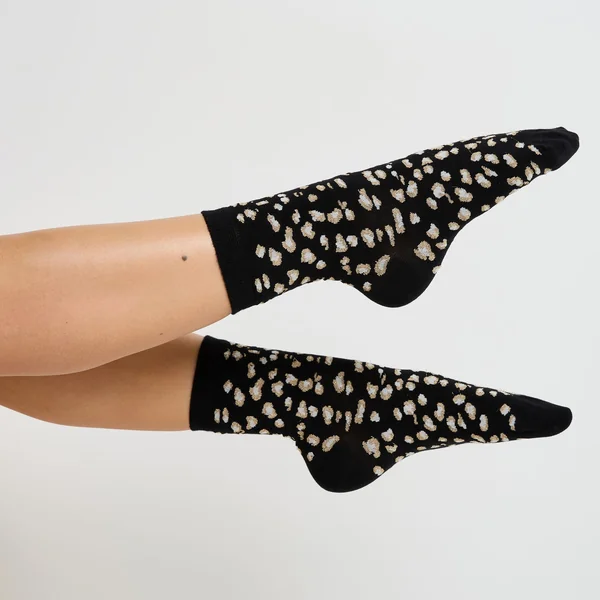 PAIRE DE CHAUSSETTES LEOPARD MULTICO NOIR