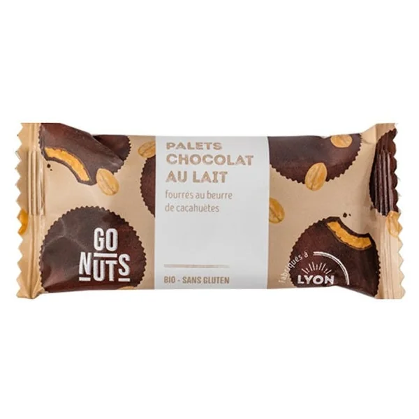 Paletq chocolat au lait fourrés au beurre de cacahuètes (2) 34g