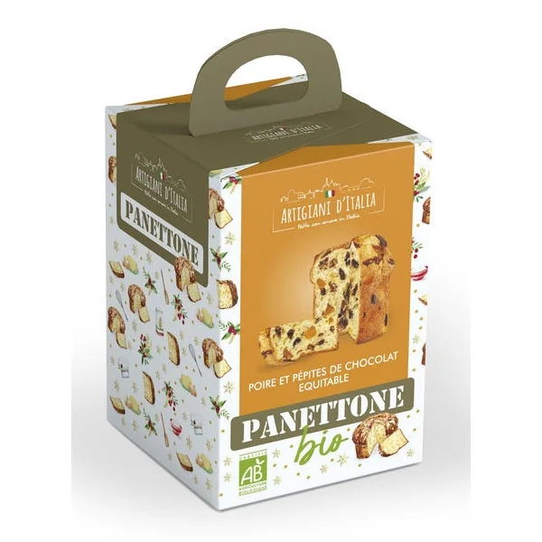Panettone poire et pépites de chocolat 100g