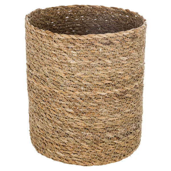 Panier cylindrique naturel tressé 21x21cm