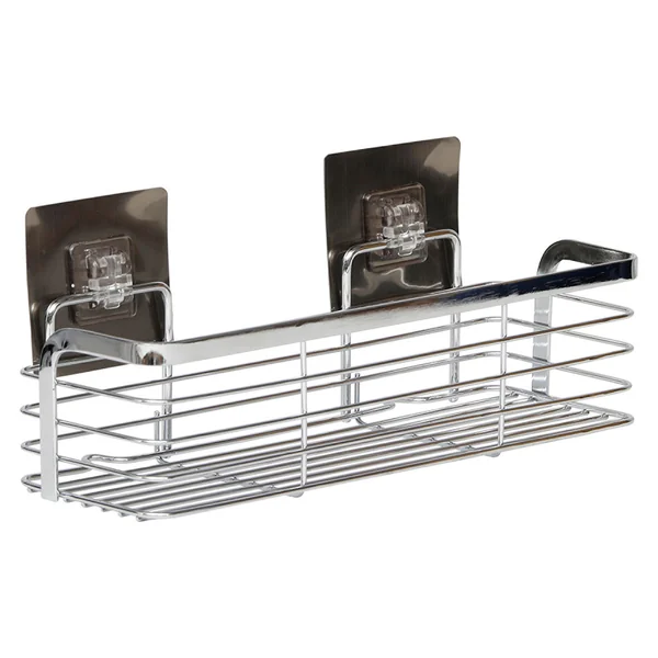 Panier de douche adhésif chrome 29.2x12.2x11cm