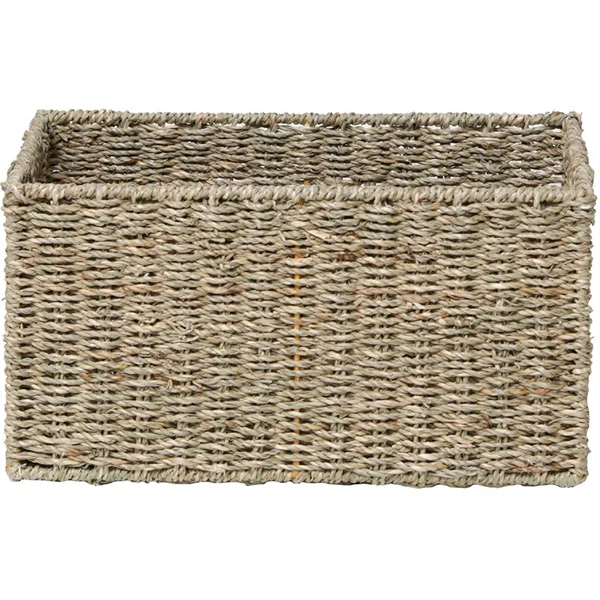 Panière rectangulaire végétal naturel 35x18x25cm