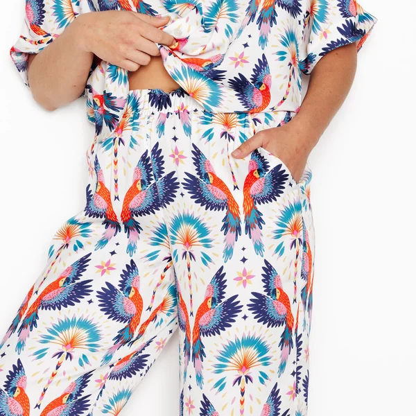 PANTALON 7/8 MULTICO BLANC