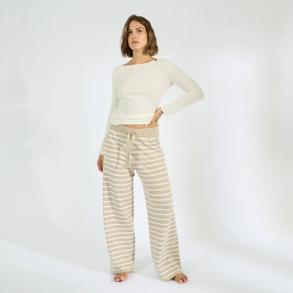 PANTALON DE PYJAMA BEIGE