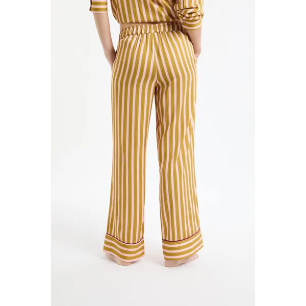 Pantalon de pyjama bicolore à rayures