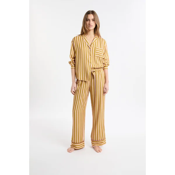 Pantalon de pyjama bicolore à rayures