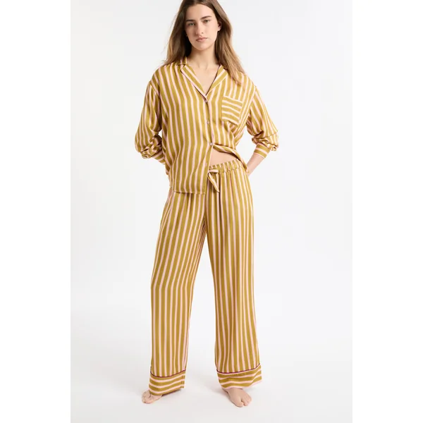 Pantalon de pyjama bicolore à rayures