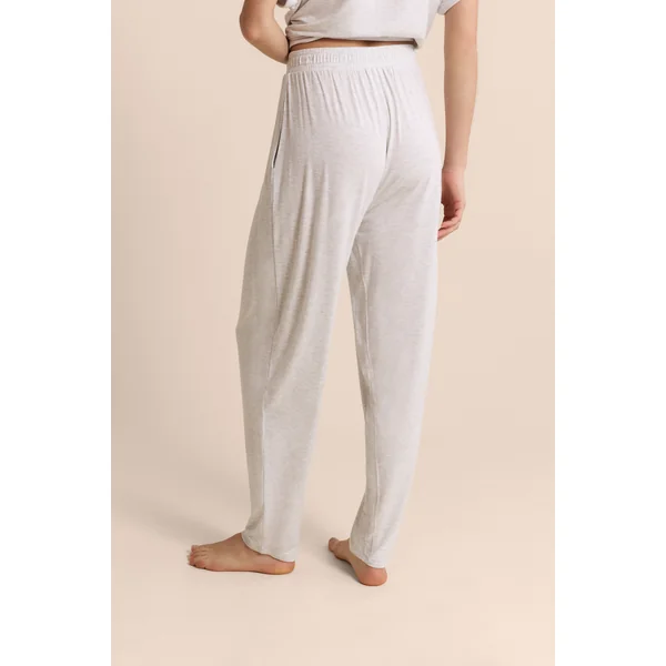 Pantalon de pyjama droit élastiqué réalisé avec une fibre enrichie en Aloe Vera