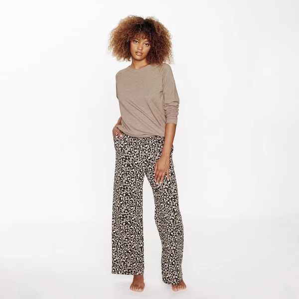 PANTALON DE PYJAMA MULTICO MARRON