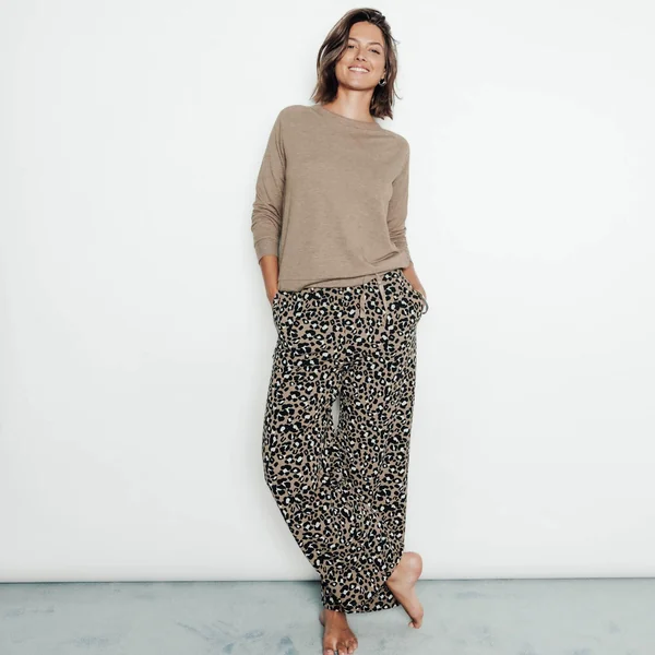 PANTALON DE PYJAMA MULTICO MARRON