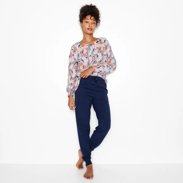PANTALON EN TRICOT BLEU ROI