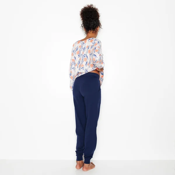 PANTALON EN TRICOT BLEU ROI