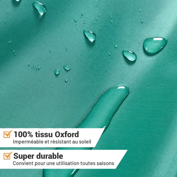 Parasol de Plage Inclinable 2,45 M Protection UPF 50+ Baleines en Fibre de Verre avec Sac Pied Amovible Bleu et Violet/Multicolore/Bleu