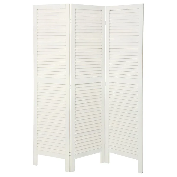 Paravent CAMILA en bois blanc 120x170cm
