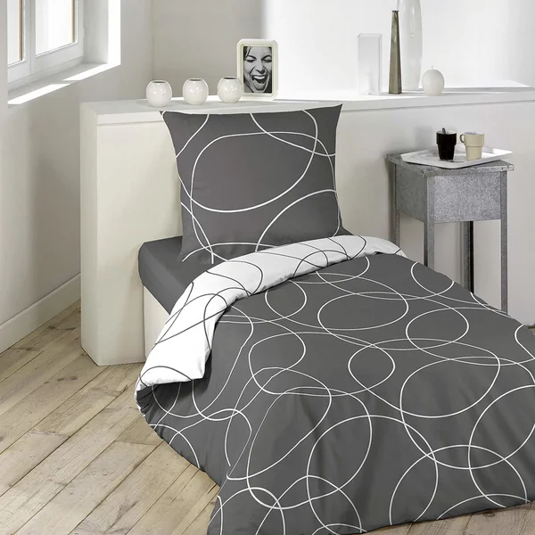 Parure housse de couette 1 personne polyester microfibre ELTON 140x200cm