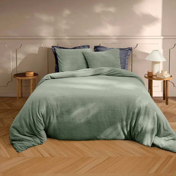 Parure housse de couette bouclette HELA cèdre 220x240cm