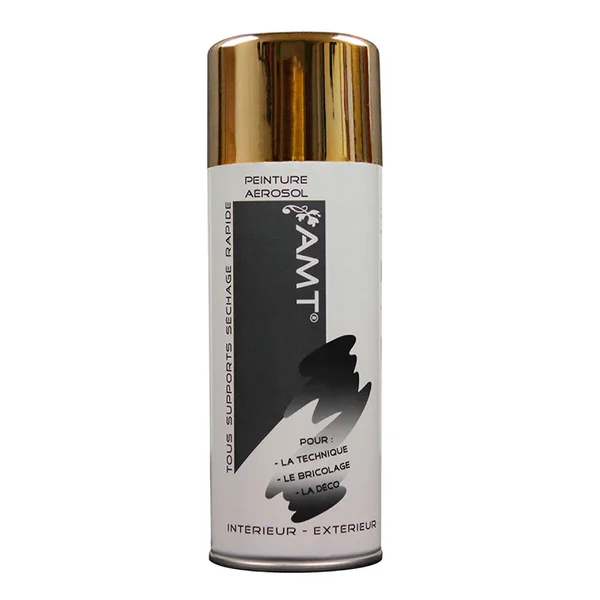 Peinture aérosol chromée or 330ml