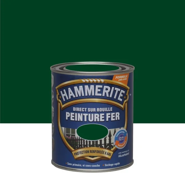 Peinture Fer Extérieure Brillant Laqué Vert Buisson 0,75 L