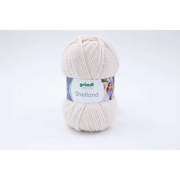 Pelote de laine SHETLAND crème 100g