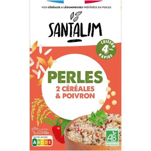 Perle deux céréales & poivron 280g