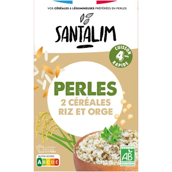 Perle deux céréales riz & orge 280g