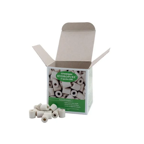 Perles céramique grise boîte (15)