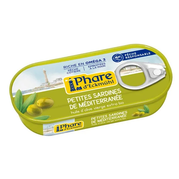 Petites sardines de Méditerranée huile d'olive 55g