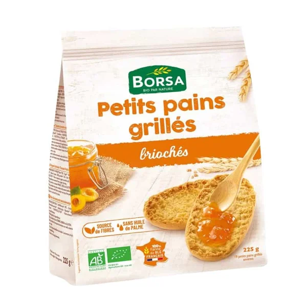 Petits pains grillés briochés 225g borsa