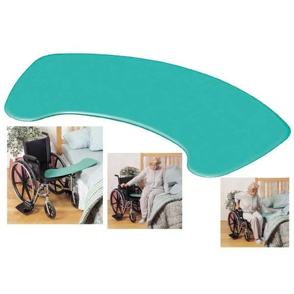 Planche de transfert incurvée pour passer du fauteuil roulant au lit