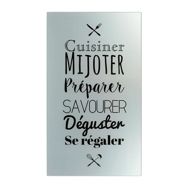 Planche à découpe couvre plaques verre 52x30cm