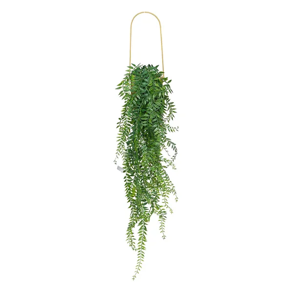 Plante artificielle dans pot en céramique or à suspendre H 82cm
