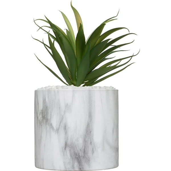 Plante artificielle pot marbre H 17.5cm