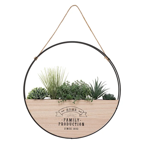 Plante artificielle à suspendre support bois D 44cm
