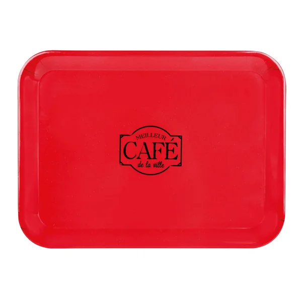 Plateau mélaminé BISTRO rouge 43.5x32.5cm