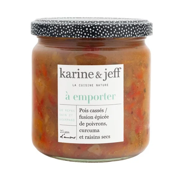 Pois cassé fusion épicée poivron curcuma raisin sec 340g