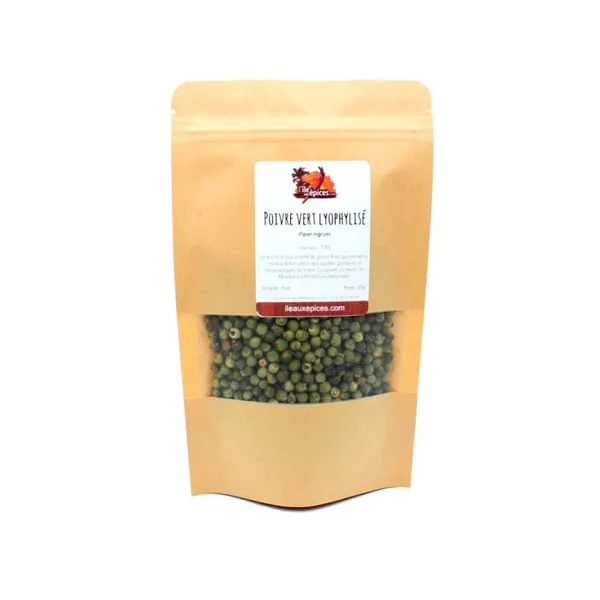 Poivre vert de Malabar lyophilisé bio