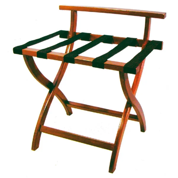 POSE VALISES PLIABLE AVEC DOSSIER 60x45x67 CM NOYER BOIS (1 UNITÉ) - Garcia de Pou