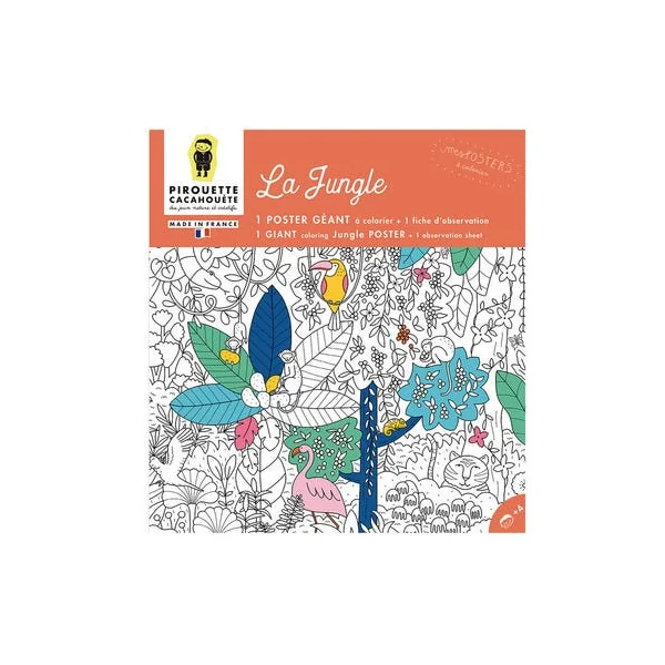 Poster à colorier la jungle