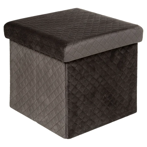 Pouf Mix'n Modul velours gris 31x31cm