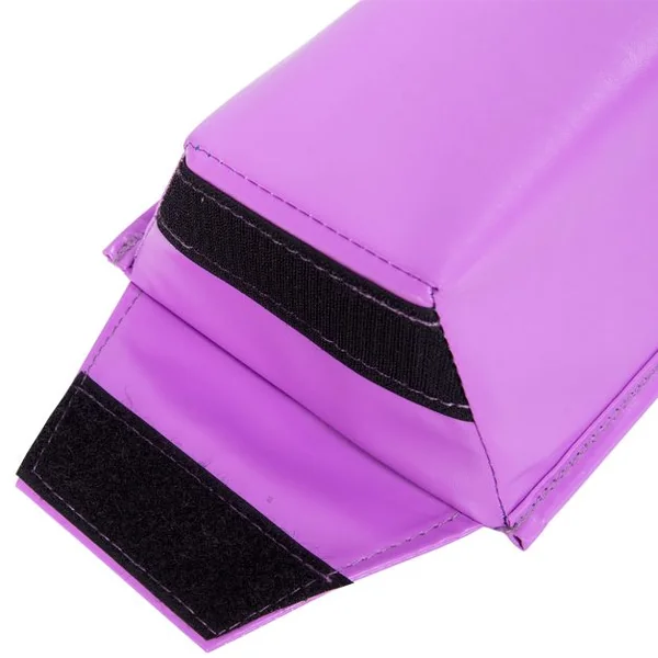Poutre de Gymnastique Pliable Barre de Gymnastique au Sol Portable en Flannel Doux avec Poignées de Transport Violet