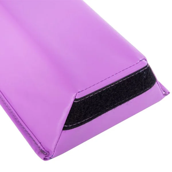Poutre de Gymnastique Pliable Barre de Gymnastique au Sol Portable en Flannel Doux avec Poignées de Transport Violet