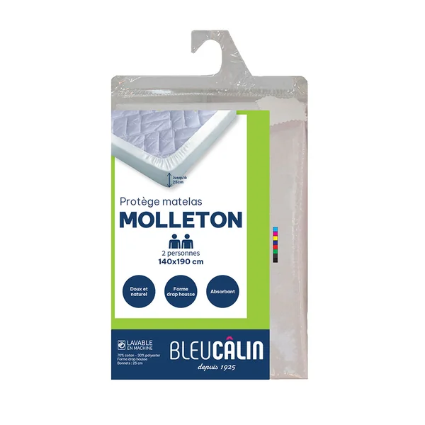 Protège matelas coton molletonné 140x190cm