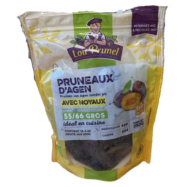 Pruneau d'Agen 55/66 avec noyau 250g