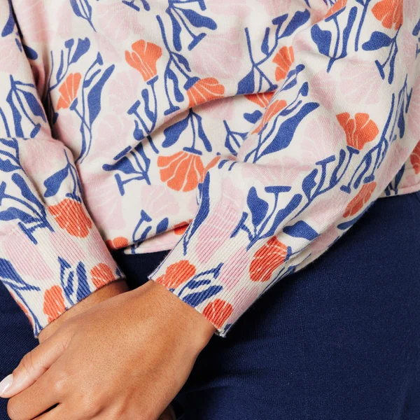 PULL MULTICO BLANC