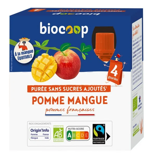 Purée pomme mangue gourde 4x90g