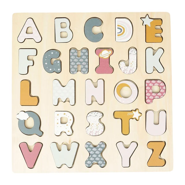 Puzzle alphabet en bois enfant 30x30cm